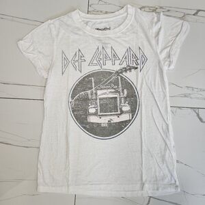 Karma White and Black Short Sleeve Tee with Vintage Graphic
